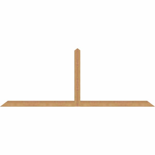 Ekena Millwork Portland Smooth Timber Gable Bracket, Western Red Cedar, 96"W x 36"H x 3 1/2"D x 3 1/2"F, 9/12 Pitch GBW096X36X0404POR00SWR - main